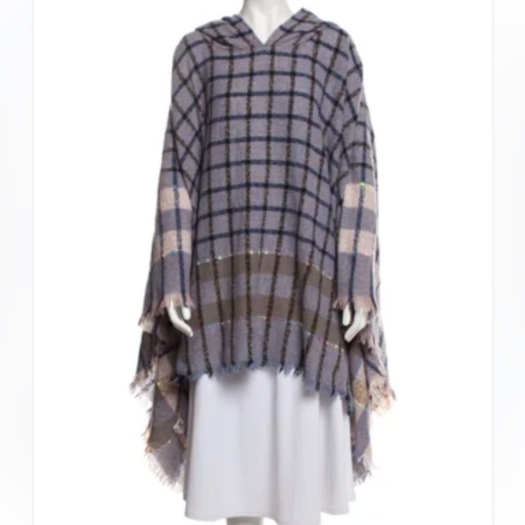 Marc New York Andrew Marc Hooded Sweater Poncho - Picture 1 of 11